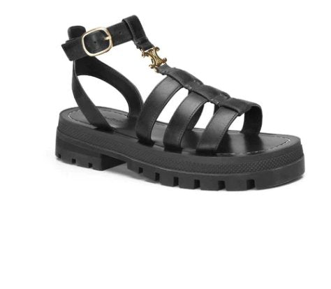 Novara | Premium 'Gladiator' Sandalen - Zwart - #Calora#