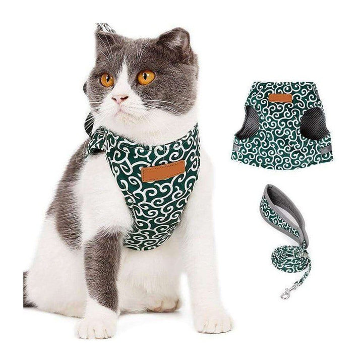 Novena | Kattenvest Tuigje Set - Groen - #Calora#