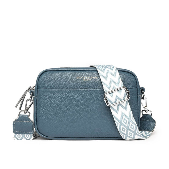 Paulla | Leren Heup Tas - Leren schouder tas - Blauw - #Calora#