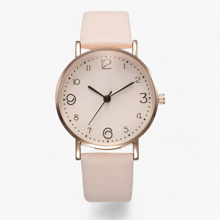 Minimalistische Ronde Horloge leren band