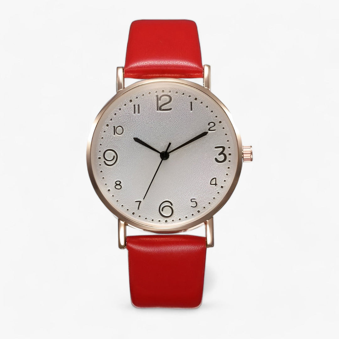 Minimalistische Ronde Horloge leren band