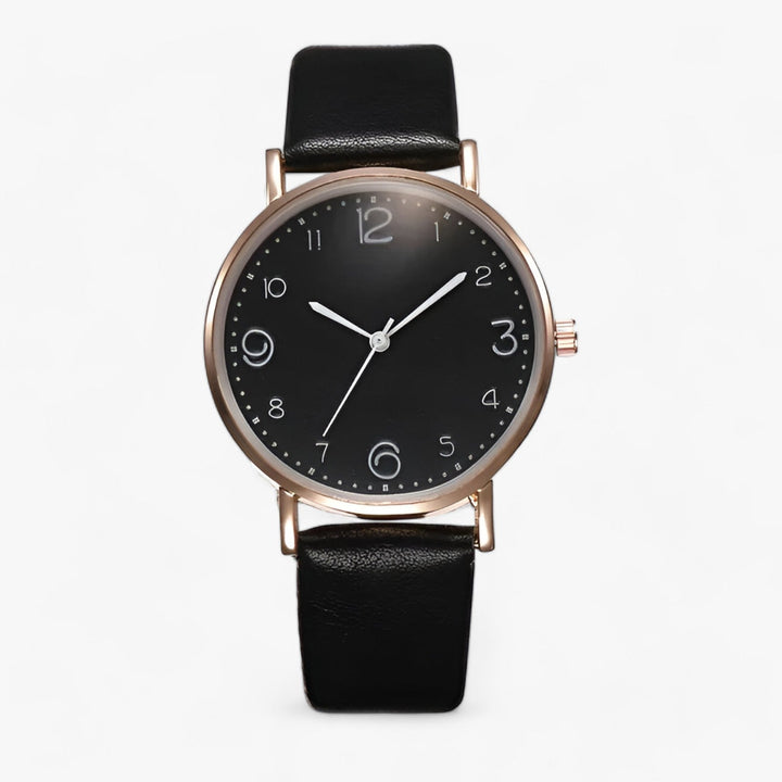 Minimalistische Ronde Horloge leren band