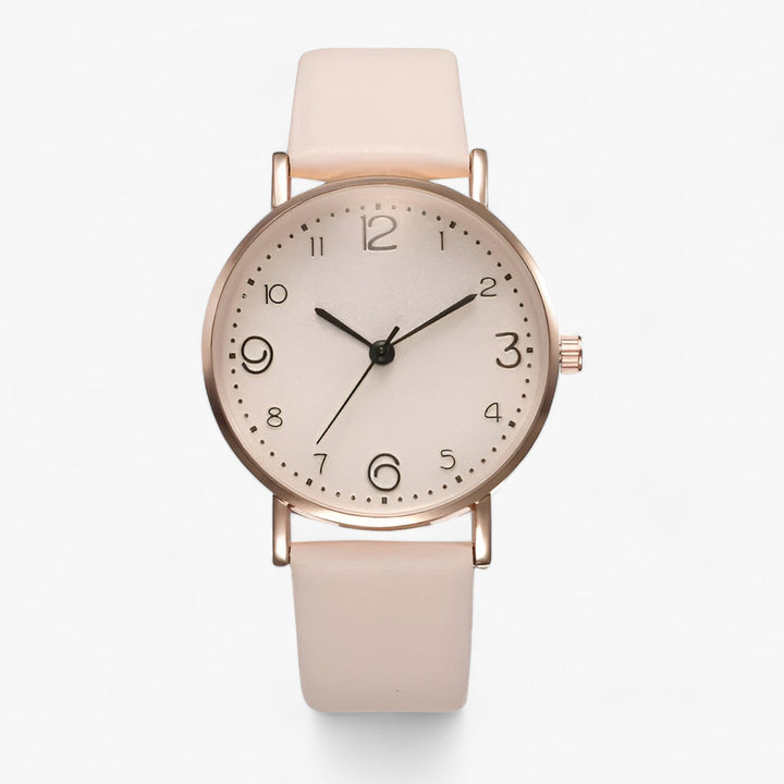 Minimalistische Ronde Horloge leren band