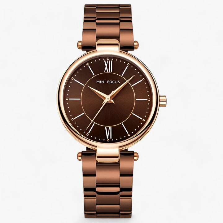 Elegant Dames Quartz Horloge RVS en Minimalistische Wijzerplaat