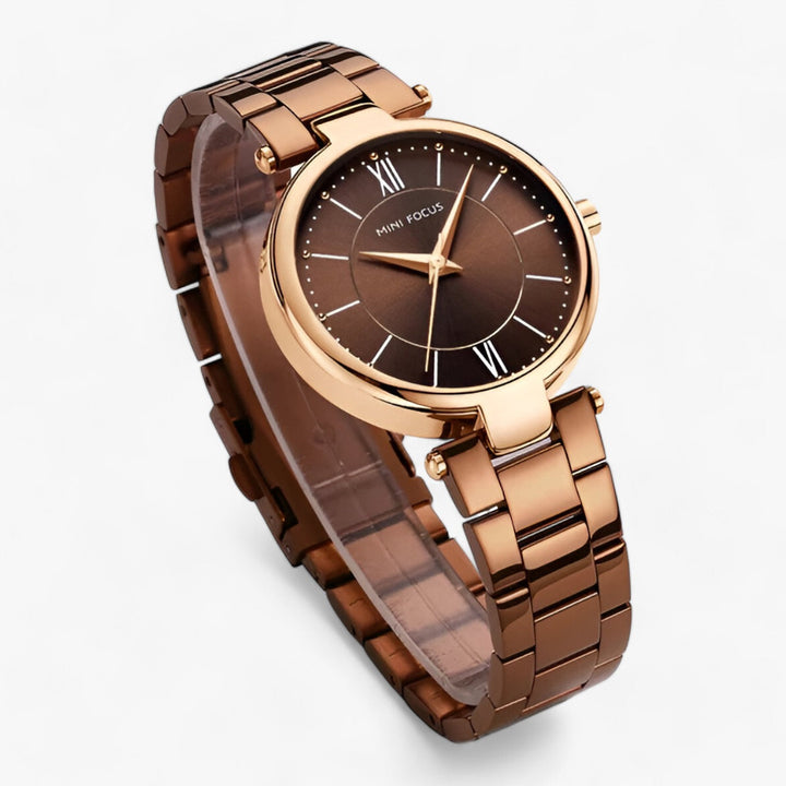 Elegant Dames Quartz Horloge RVS en Minimalistische Wijzerplaat