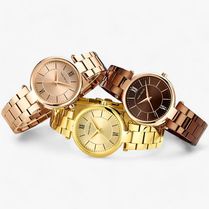 Elegant Dames Quartz Horloge RVS en Minimalistische Wijzerplaat