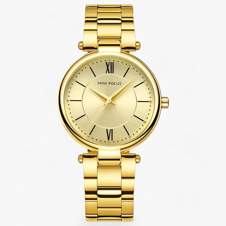 Elegant Dames Quartz Horloge RVS en Minimalistische Wijzerplaat