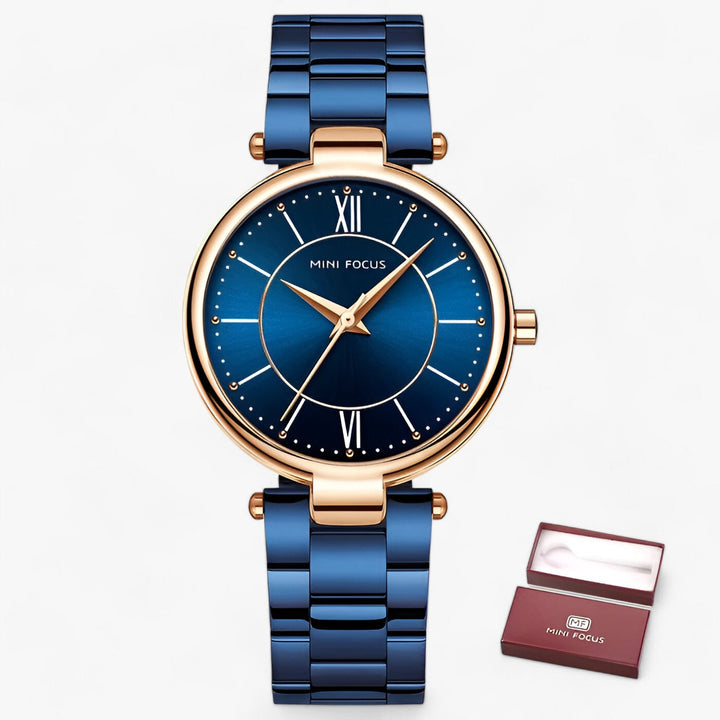 Elegant Dames Quartz Horloge RVS en Minimalistische Wijzerplaat