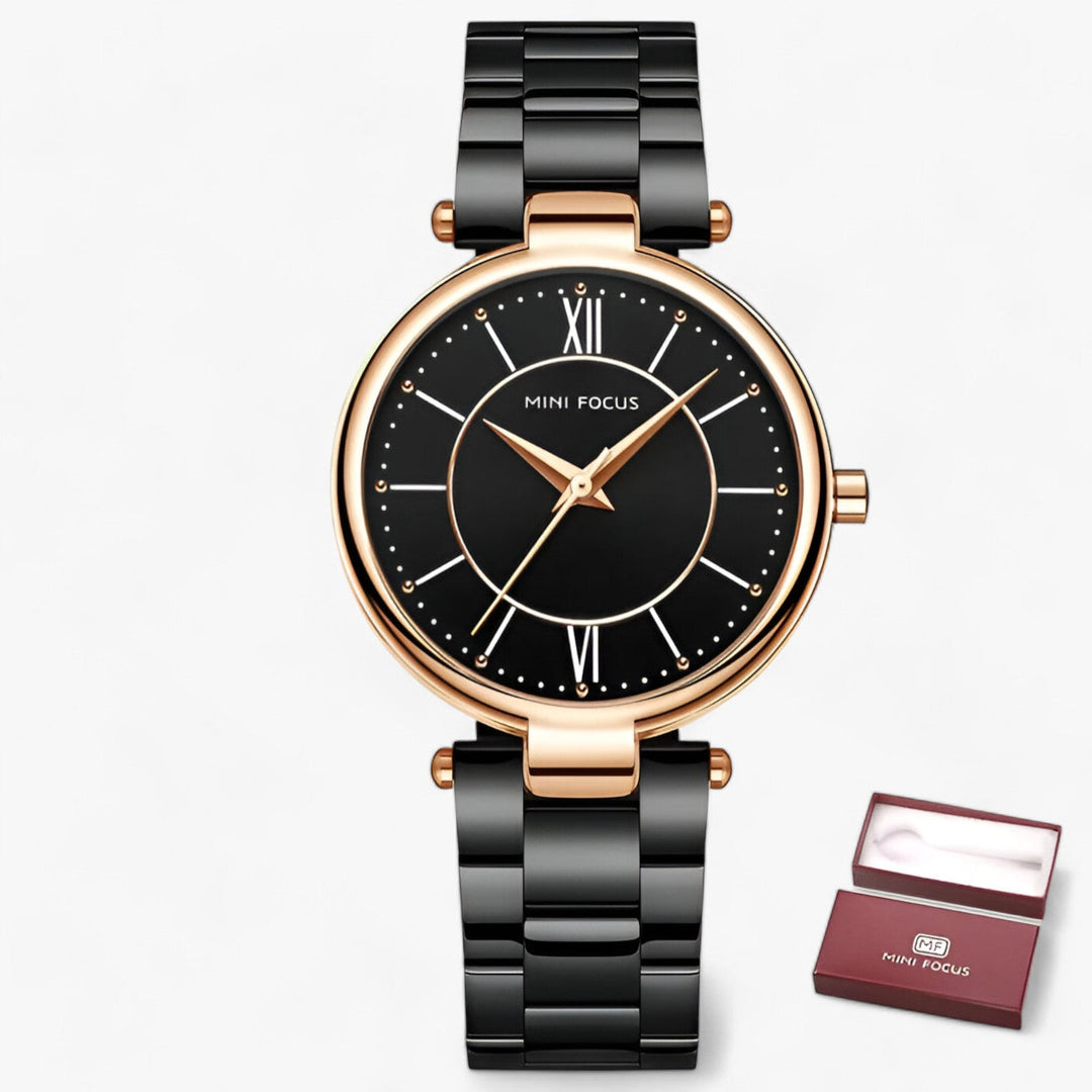 Elegant Dames Quartz Horloge RVS en Minimalistische Wijzerplaat