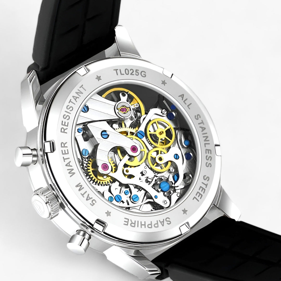 Clarus | Horloge met Panda-Dial, Saffierglas en Waterdicht tot 5 Bar