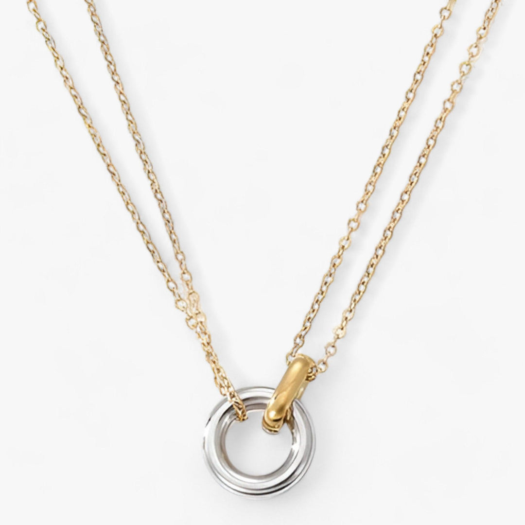 ELENA | Gouden Ketting met Cirkelhanger