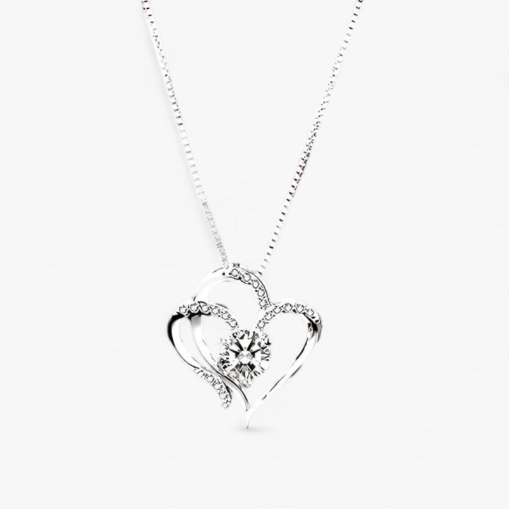 Lovies | Elegante Hart Zirkonia Ketting met Luxe Rozen Cadeauverpakking