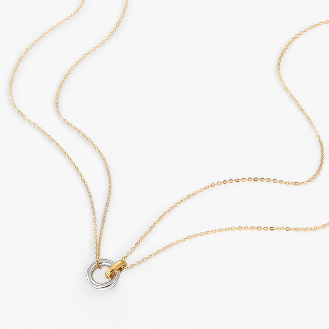 ELENA | Gouden Ketting met Cirkelhanger