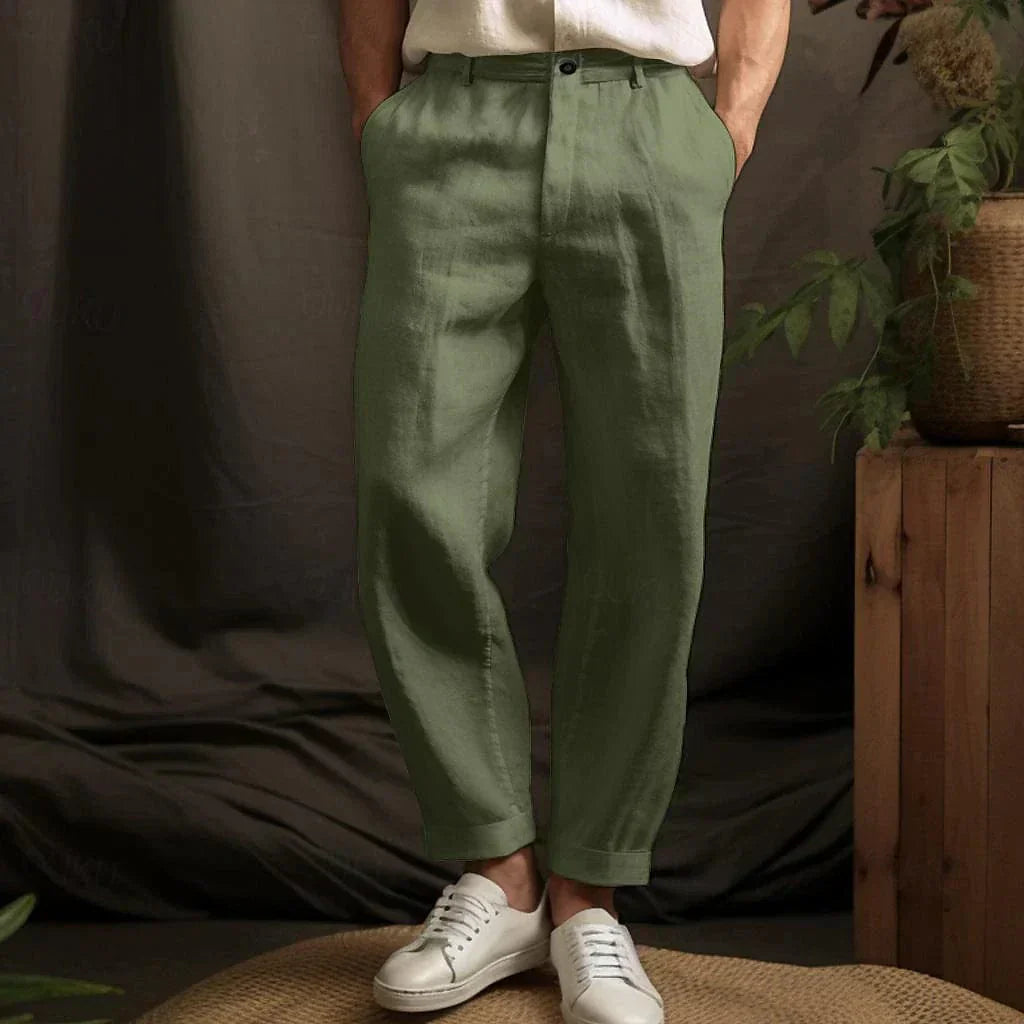 CALORA_ Casual Heren Losse Broek voor de Zomer met Comfortabele Pasvorm