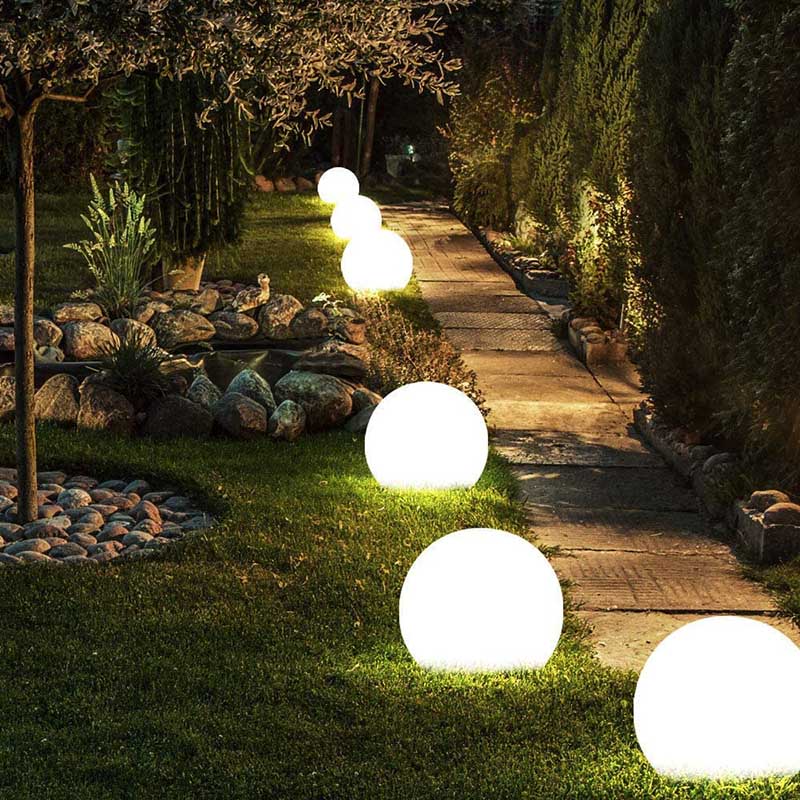 CALORA_ Moderne Bolvormige LED Tuinlamp voor Buiten en Binnen met Draadloze Oplaadbare Batterij