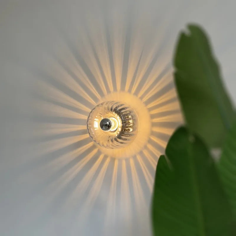 CALORA_ Pablité 'Sunbeam' | Moderne Glas Wandlamp in Nordic Bauhaus