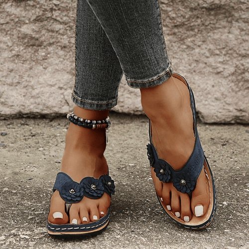 Rufana | Masserende Zomer Sandalen - Marine - #Calora#