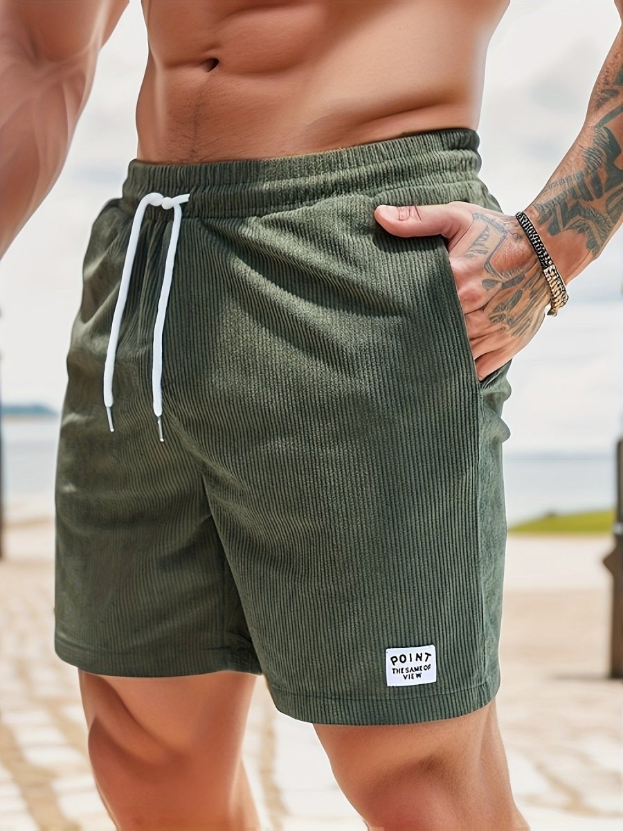 Ryan | Ribfluwelen Korte Broek - mannen zomer shorts - Groen - #Calora#