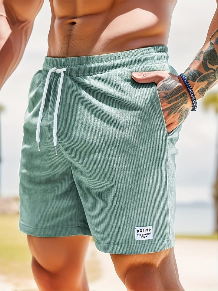 Ryan | Ribfluwelen Korte Broek - mannen zomer shorts - Lichtgroen - #Calora#