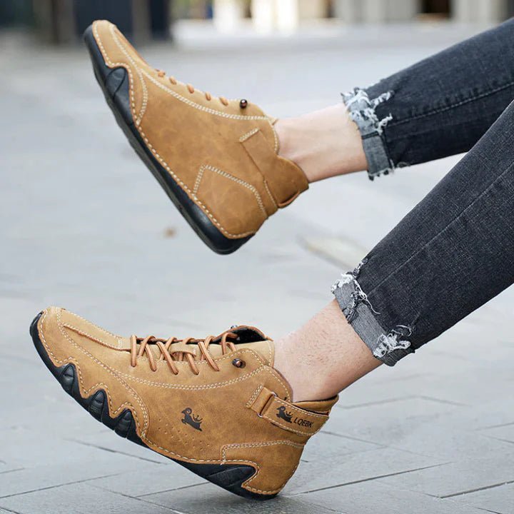 Ryland | Leren Schoenen - Bruin - #Calora#