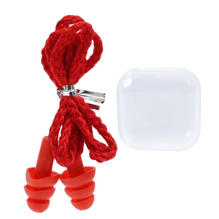 CALORA_ ProtecGear | Siliconen Oordoppen met Koord - Gehoorbescherming, Geluidsreductie