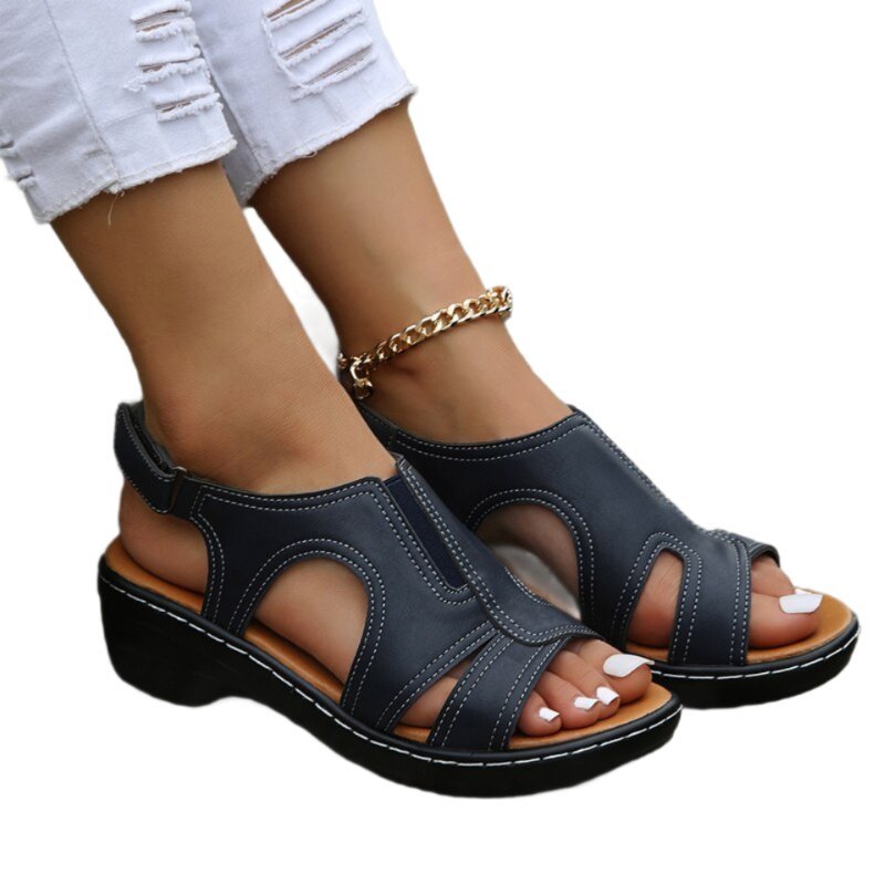 Selena | Trendy Sandalen - Zwart - #Calora#