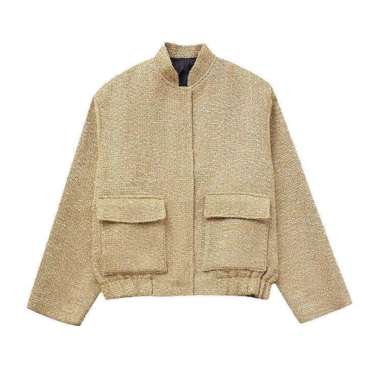 Sera | Chique Bomber Jas - Goud - #Calora#