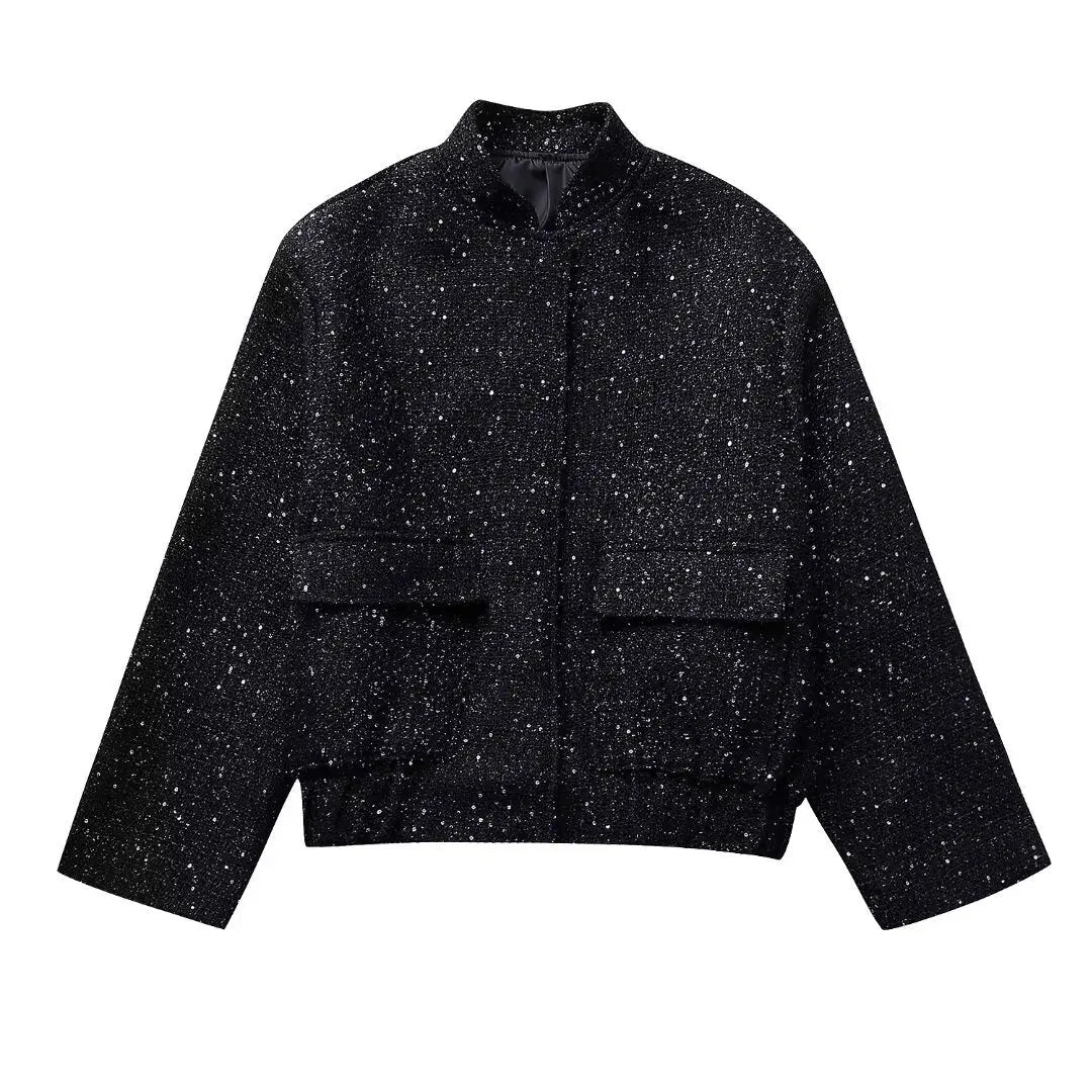 Sera | Chique Bomber Jas - Zwart - #Calora#