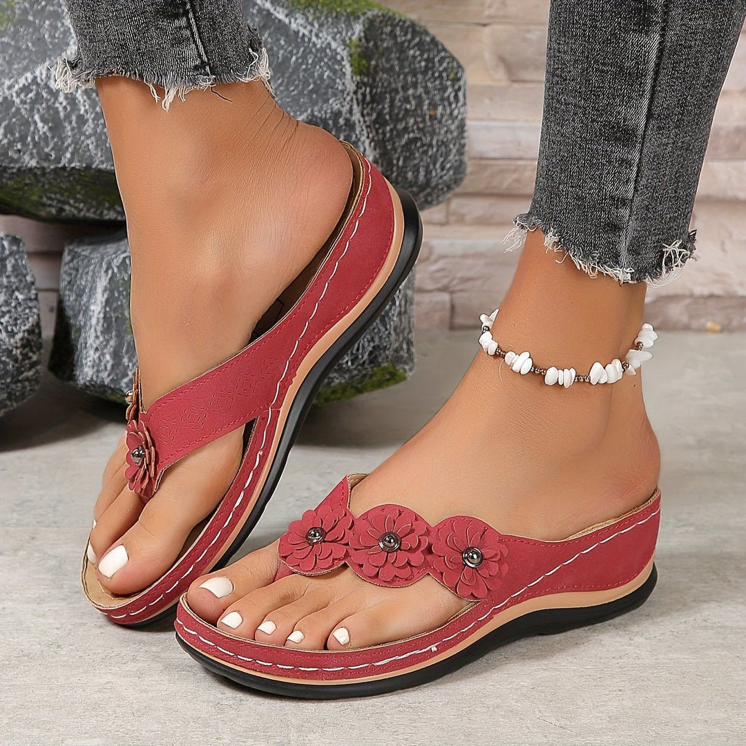 Sienna | Premium Dames Sandalen - Dames sandalen - Rood - #Calora#