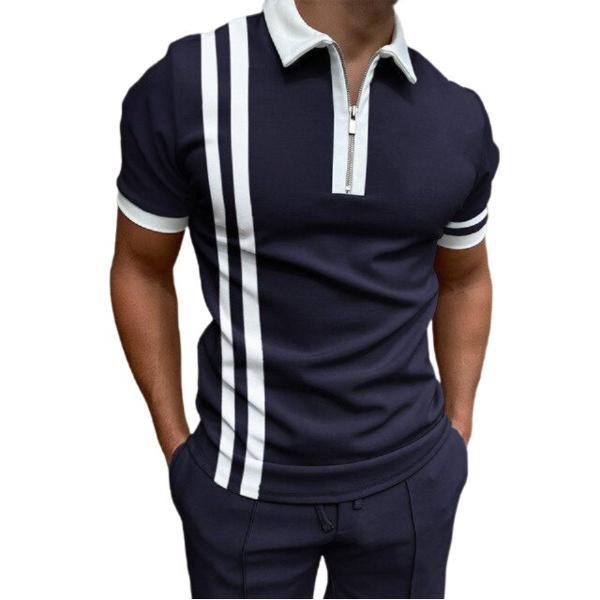 Silvester | Klassieke Polo - Blauw / Wit - #Calora#