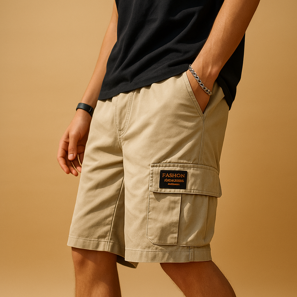 CALORA_ Sneldrogende Cargo Shorts Voor Heren Met Veelzakken