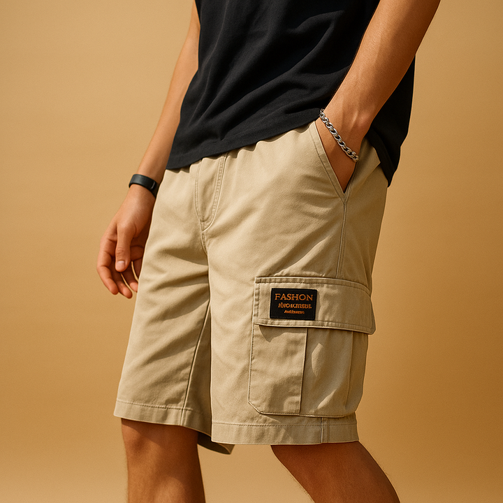 CALORA_ Sneldrogende Cargo Shorts Voor Heren Met Veelzakken