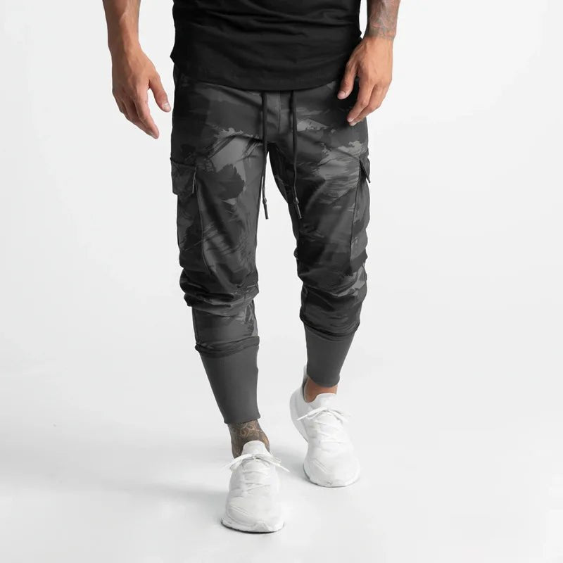 Sonic | Slim fit Cargo Broek Camouflage V2 - Grijs - #Calora#