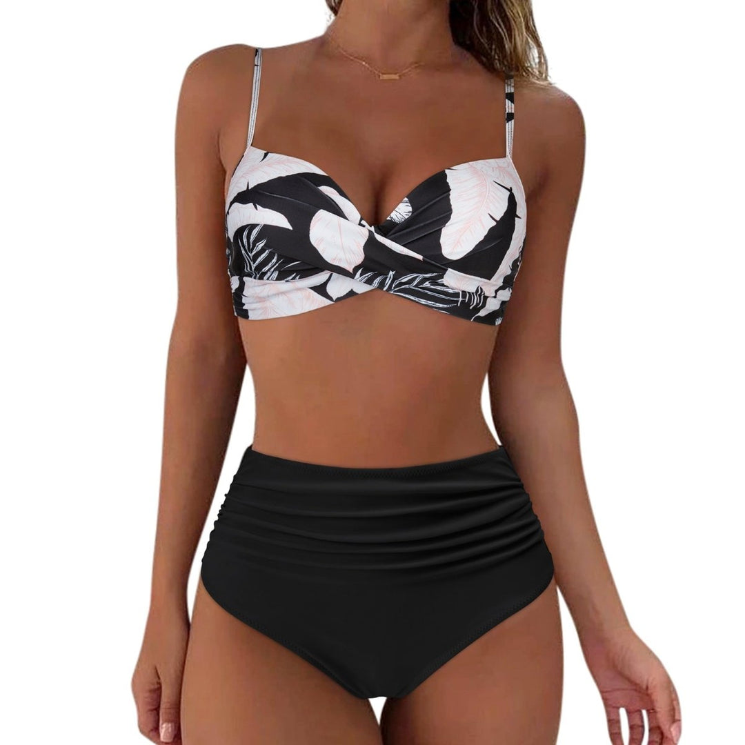 Sorenaro | Bikini Patroon Met Hoge Taille - Zwart Wit - #Calora#