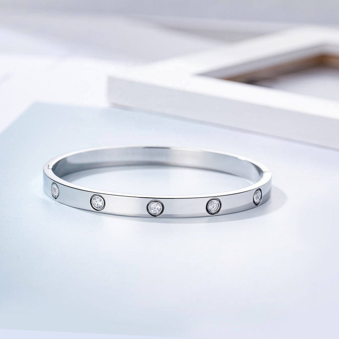 Cinta | Sprankelende Zirkonia Armband - Zilver