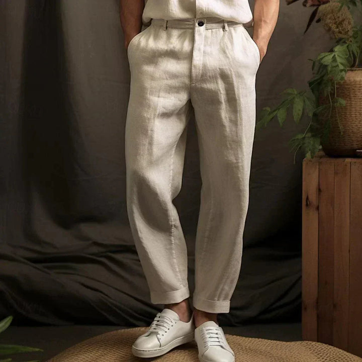 CALORA_ Casual Heren Losse Broek voor de Zomer met Comfortabele Pasvorm
