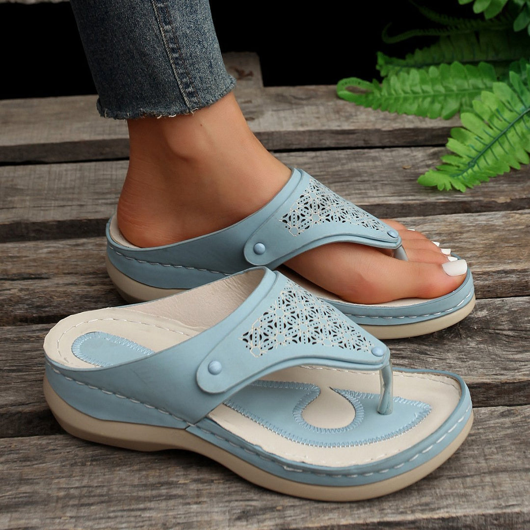 Tatiana | Sandalen van PU Leer - Licht Blauw - #Calora#