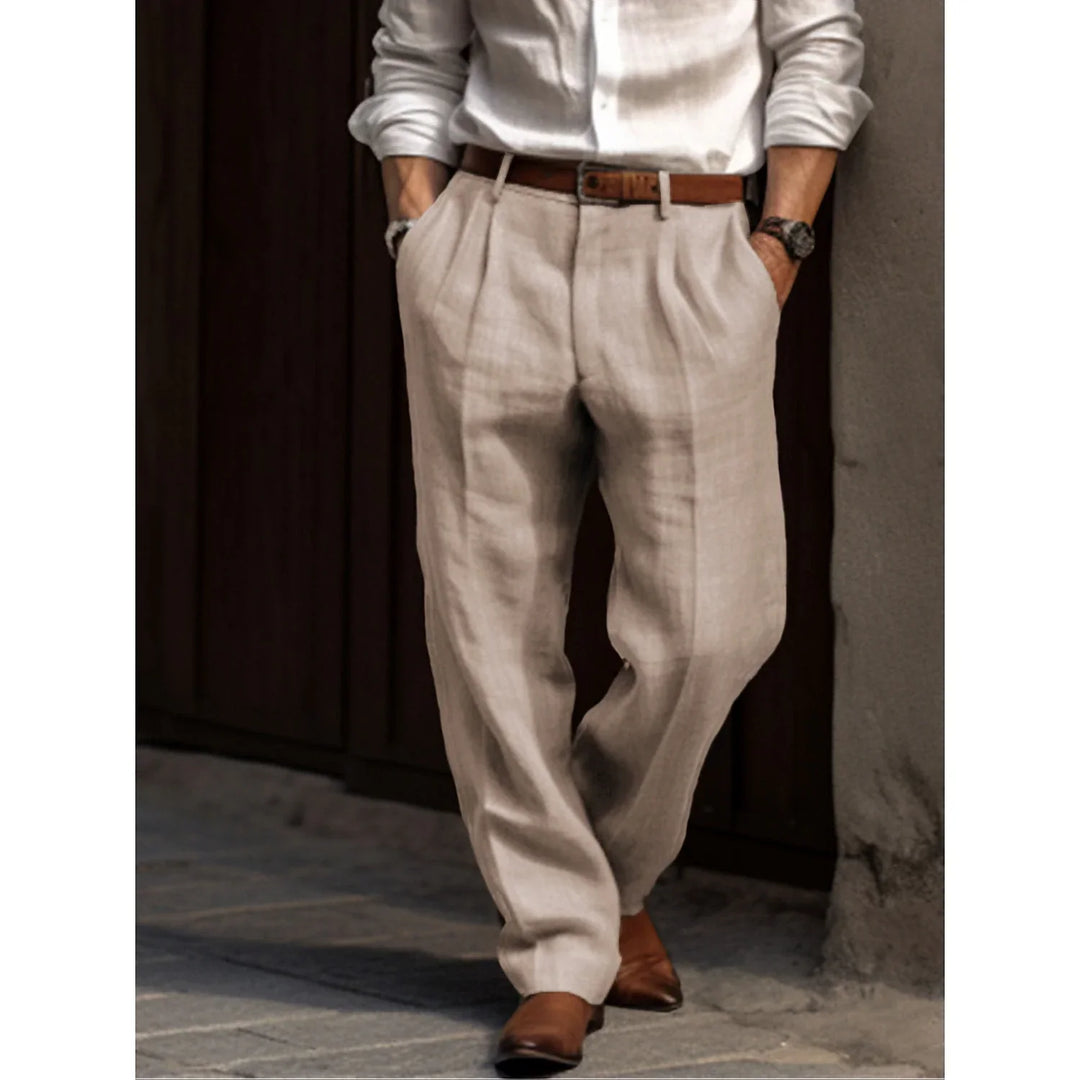 CALORA_ Heren Zomer Viscose Broek voor Stijl en Comfort