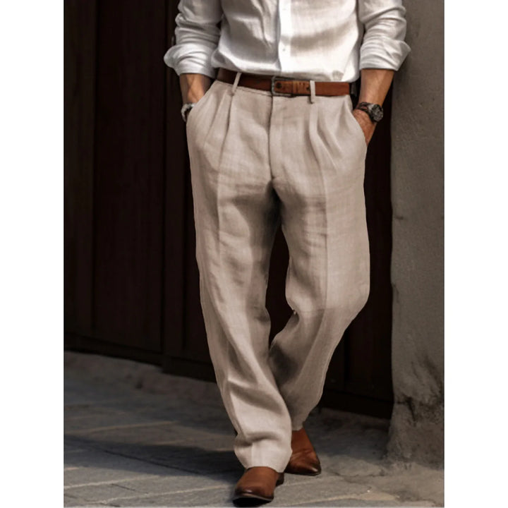 CALORA_ Heren Zomer Viscose Broek voor Stijl en Comfort