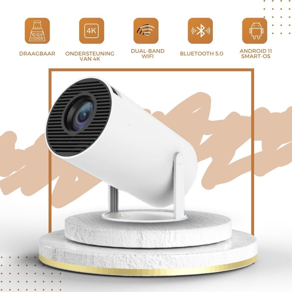 UltraBeamer | WiFi HDMI Bluetooth 4K Projector - Donkergrijs - #Calora#