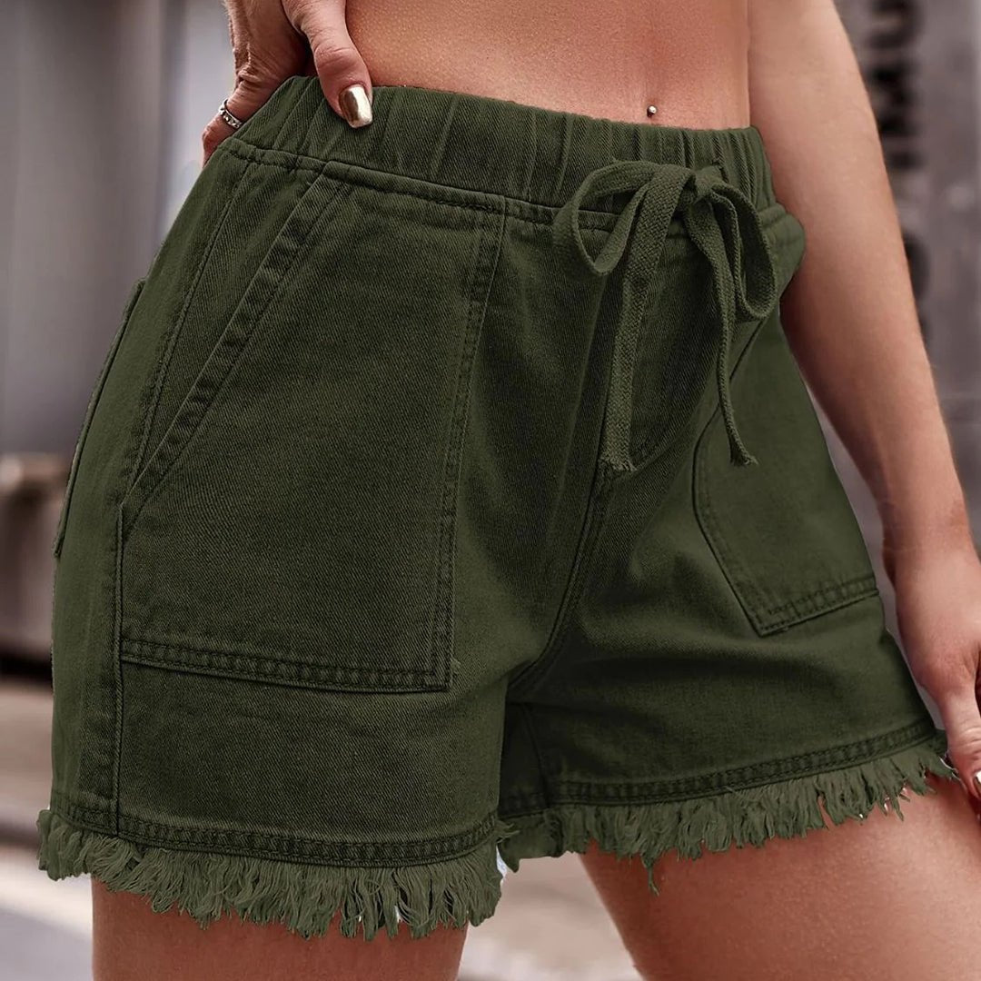 Valeria | Stijlvolle Shorts voor vrouwen - Legergroen - #Calora#