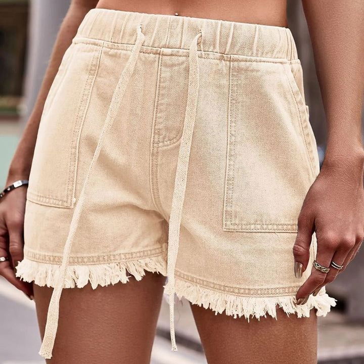 Valeria | Stijlvolle Shorts voor vrouwen - Licht kkaki - #Calora#