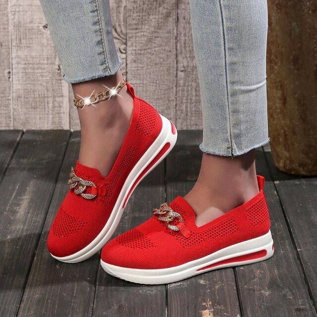 Varena | Comfortabele En Casual Schoenen - Rood - #Calora#