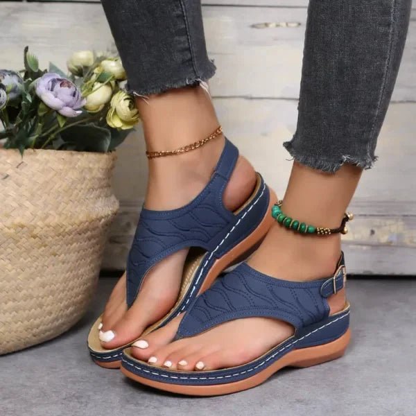 Verellis | Leren Dames Sandalen - Blauw - #Calora#