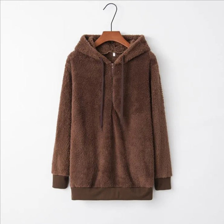 Vesta | Warme Pullover Hoodie - Bruin - #Calora#