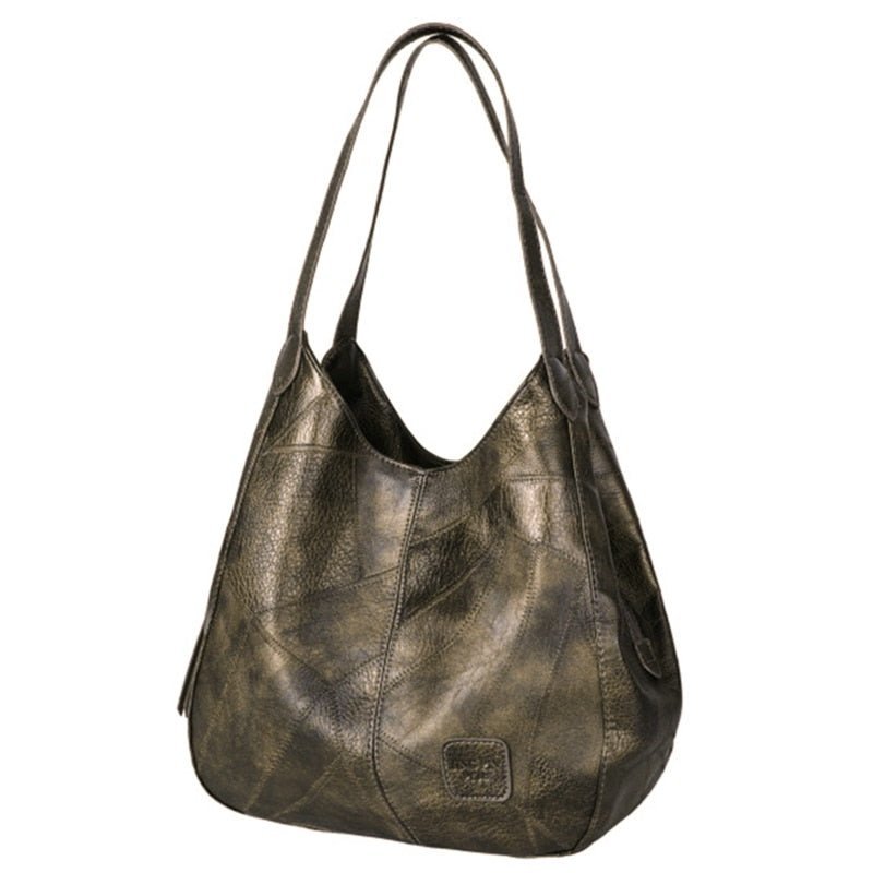 Vivanta | Grote PU Leren Tas - Leren schouder tas - Brons - #Calora#