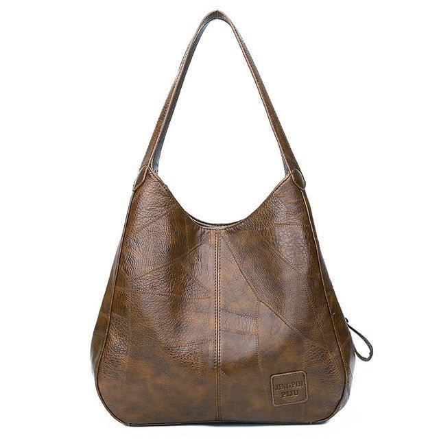 Vivanta | Grote PU Leren Tas - Leren schouder tas - Khaki - #Calora#