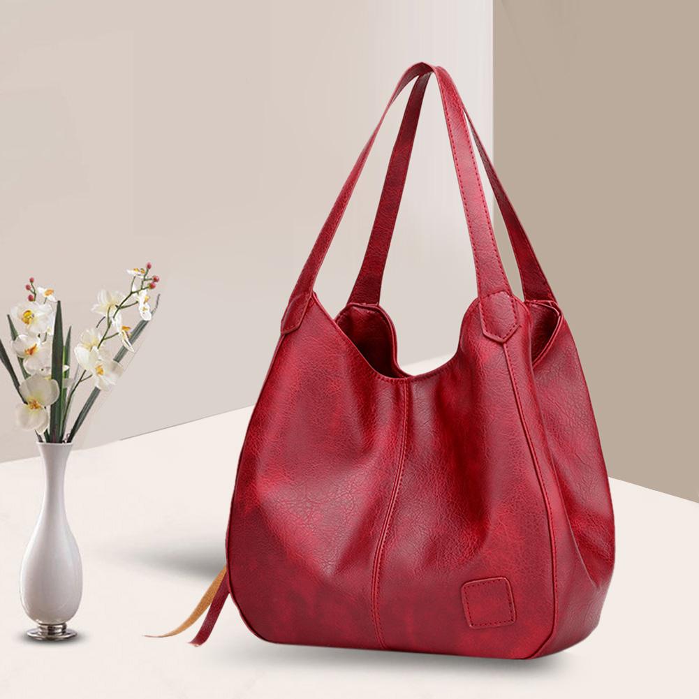 Vivanta | Grote PU Leren Tas - Leren schouder tas - Grijs - #Calora#