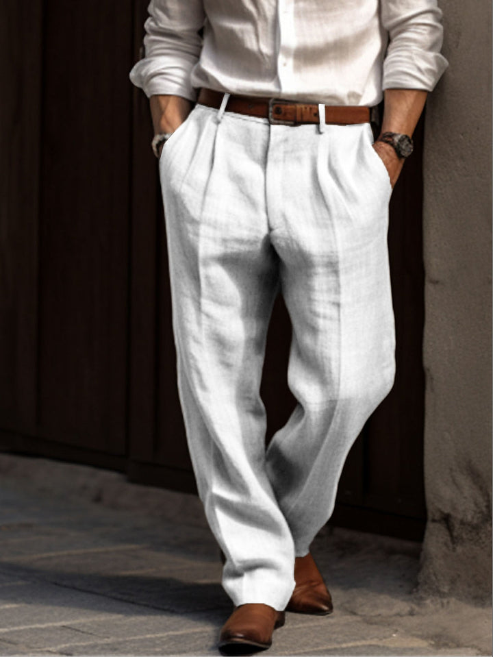 CALORA_ Heren Zomer Viscose Broek voor Stijl en Comfort
