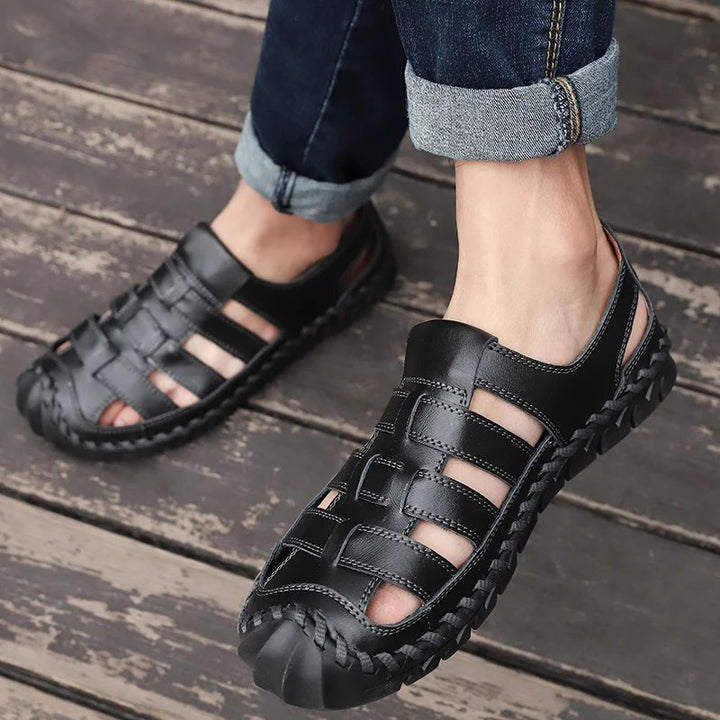 Xalvador | PU Leren Sandalen - Zwart - #Calora#